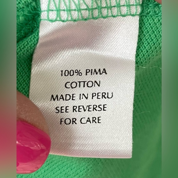 Men’s green Lily Pulitzer via Palm Beach golf polo shirt; size M - Picture 6 of 8